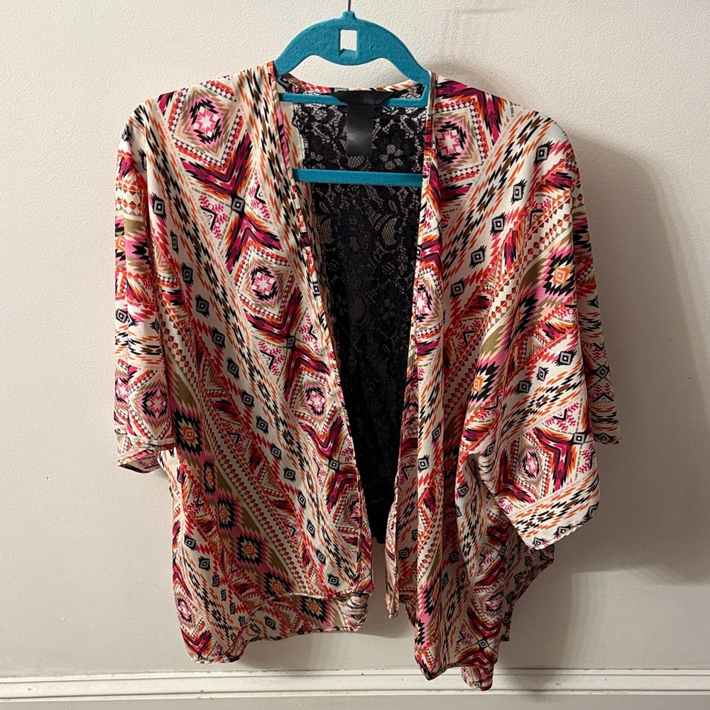 Colorful Geometric Pattern Kimono